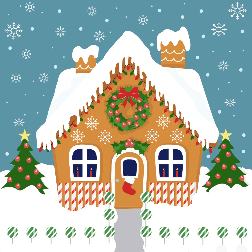 Illustration of a Christmas House