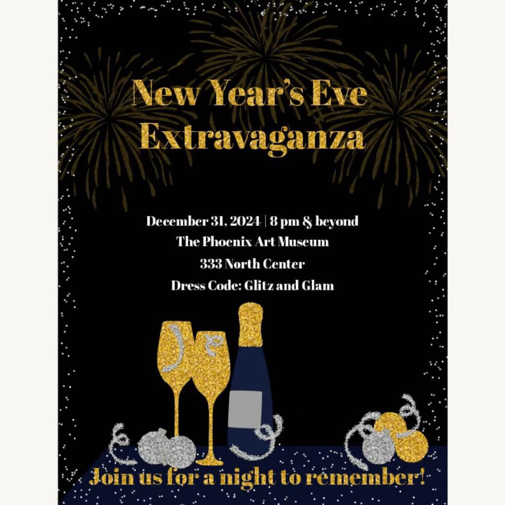 Freelance Design of a Poster for a New Year's Eve Party