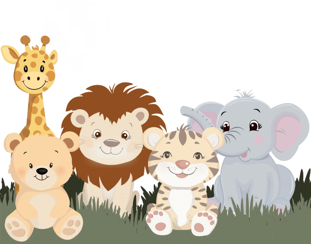 Illustration of zoo animals