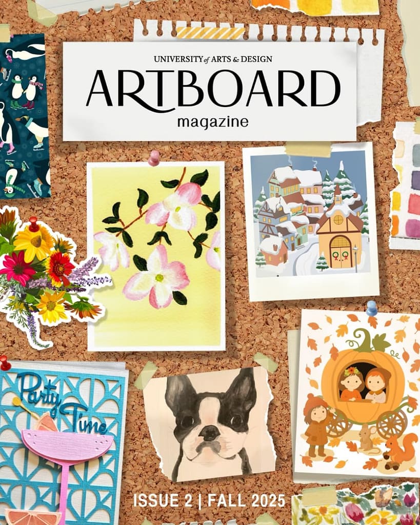 Picture of the cover of Artboard Magazine created by University of Arts and Design